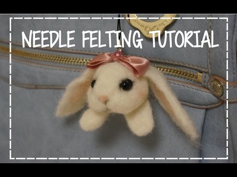 DIY How to Needle Felting a Bunny Plush Tutorial うさぎ羊毛フェルト作り方 Video