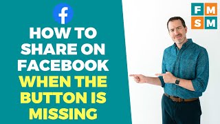 How To Share Facebook Posts When Button Is Missing