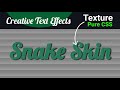 Creative Texture Text Effects | HTML CSS Text Effect