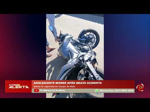 Adolescente morre em acidente entre motos em Campo do Meio