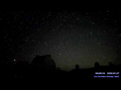 Meteor shower & MaunaKea East view LIVE from Subaru telescope NAOJ, Hawaii