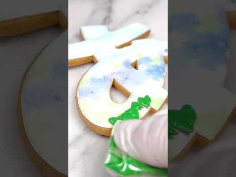 『あ』をイメージしてアイシングクッキーを作りました🫧 #shorts