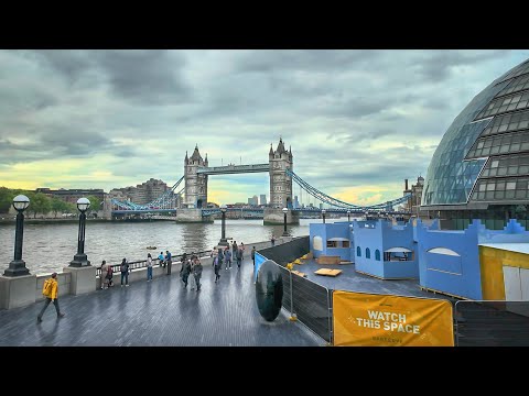 London Walk 🇬🇧 Waterloo Station to London Bridge Station · 4K HDR
