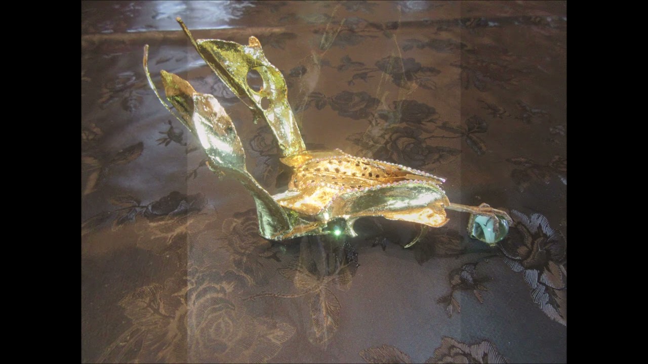 Gold Leaf Bone Art Sculpture Snake Cobra - Wadjet