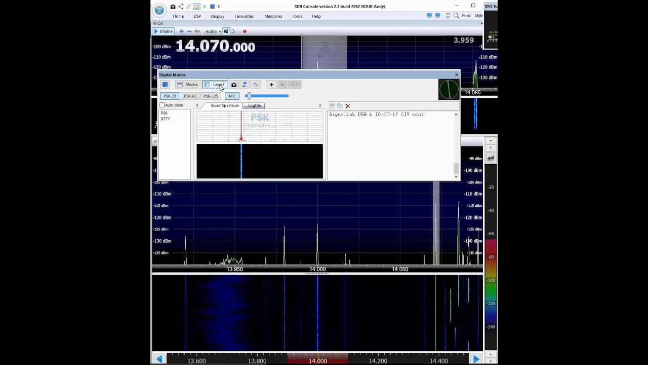 RTTY and PSK31 with SDRplay