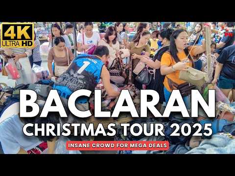 [4K] CRAZY Christmas Crowd in Baclaran 😲 | MEGA SALE Street Shopping Tour