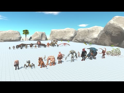 Fantasy with Mutant Primates vs Infernal with Alien Exotica - Animal Revolt Battle Simulator