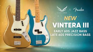 Video thumbnail for 조건희 (Nathan) - Fender Mexico Vintera III Early 60s Jazz/Late 60s Precision Demo by Music Force Official