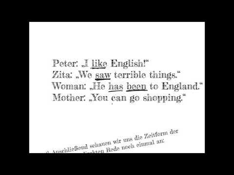 Die indirekte Rede / reported speech / indirect speech