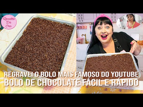 BOLO DE CHOCOLATE FÁCIL E RÁPIDO DA CRIS! O BOLO DE CHOCOLATE MAIS FAMOSO DO YOUTUBE