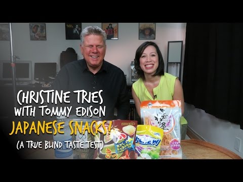 BLIND TASTE TEST! Christine Ha tries Japanese snacks with Tommy Edison