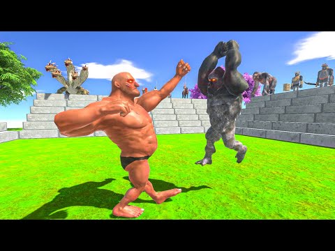 1v1 SUPER BATTLE | MUTANT PRIMATES vs FANTASY + ANCIENT HUMANS ARBS - Animal Revolt Battle Simulator