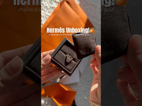 HERMÈS UNBOXING | Chaîne d'Ancre Enchaînée Rose Gold Ring #hermes #hermesunboxing