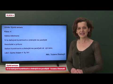 e Mësimi: Klasa 4 - Gjuhë amtare - Si të dallojmë kundrinorin e zhdrejtë me parafjalë