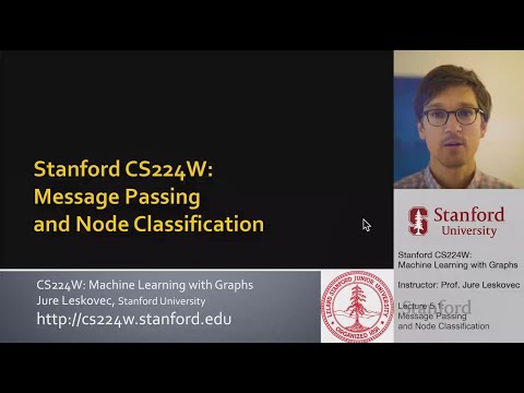 Stanford CS224W: ML with Graphs | 2021 | Lecture 5.1 - Message passing and Node Classification