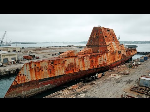 Restoring the Heavily Damaged USS Zumwalt in One Day | $50 Billion Warship ASMR#asmr #restoration
