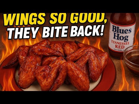Weber Kettle Wings with Blues Hog Sauce | Best Grilled Wings?