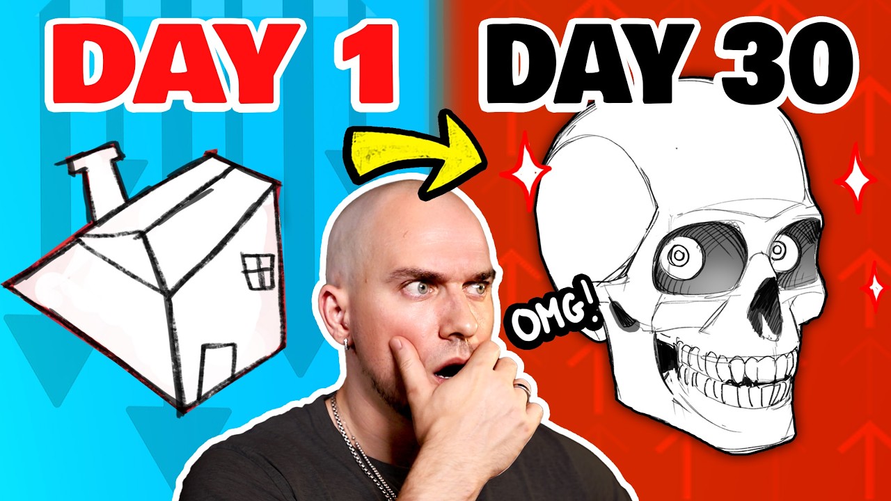 LEARN TO DRAW IN 30 DAYS ✏️ (NEW 2025 exercises + schedule) | YTartschool