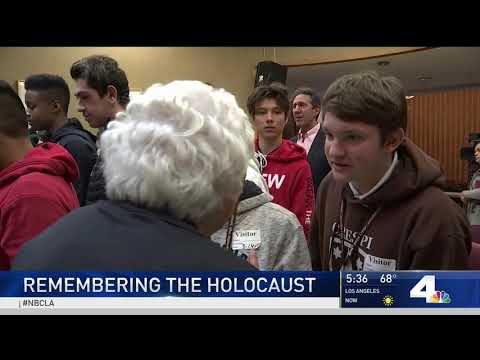 KNBC 4 News Clip of Crespi students visiting Los Angeles Jewish Home