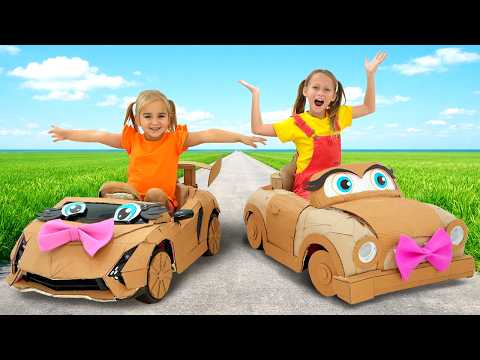 Cardboard Cars for Kids | Fun Stories with Alice