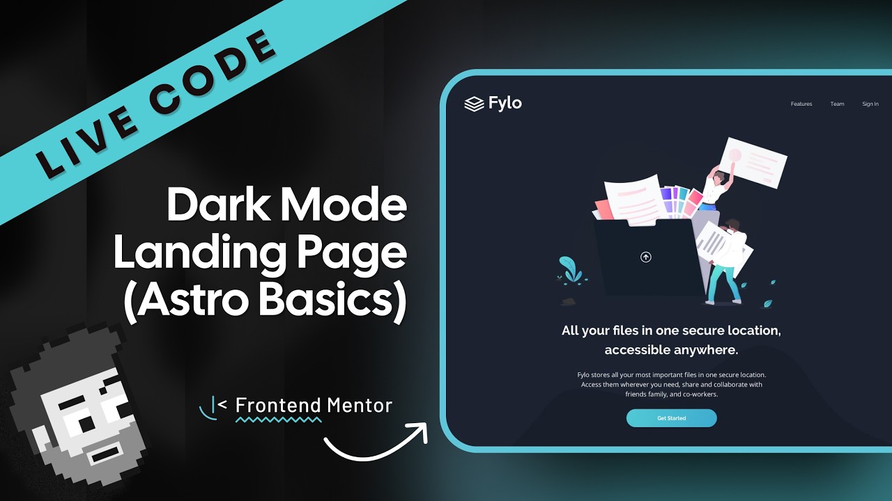 Live Code: Dark Mode Landing Page (Astro Basics)