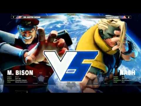 E3 2015 Street fighter 5 Gameplay Justin wong vs combofiend ft3