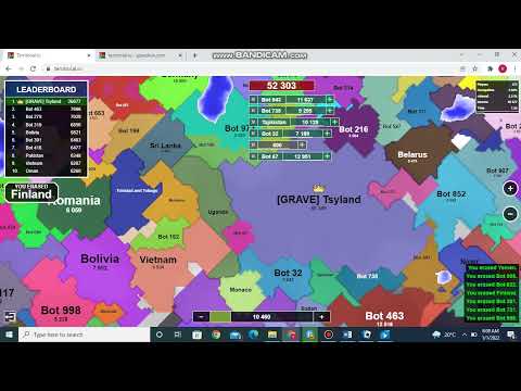 territorial.io snow map in 3:45 PB