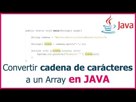 Convertir cadena de caracteres en Array en Java  - Uso de split()