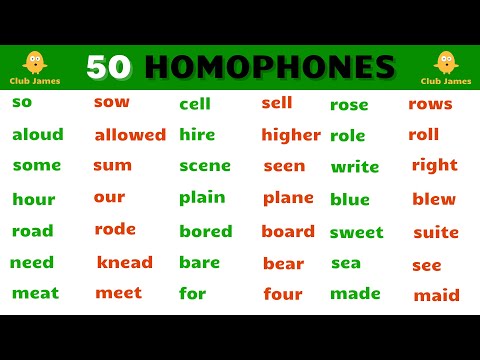 , title : '50 Homophone Words In English'