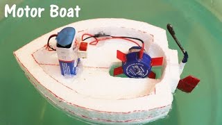 How to make an Electric Motor Boat using Thermocol