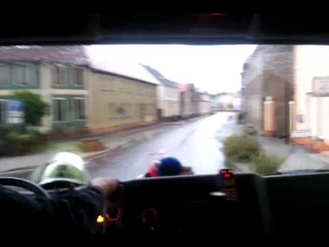 Hagel in Möckern  , Feuerwehr Einsatzstichwort mehrere Keller unter Wasser. 2011 08 24 20 00 15