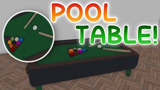 How to make a POOL TABLE in BLOXBURG
