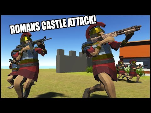 Roman Soldiers Attack Barbarian Castle - Ravenfield