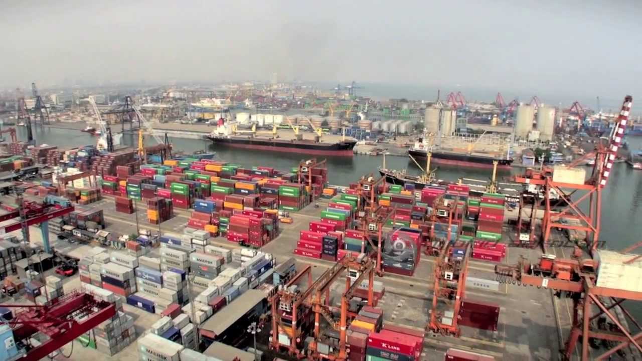 Jakarta City Container Terminal drone view 2012