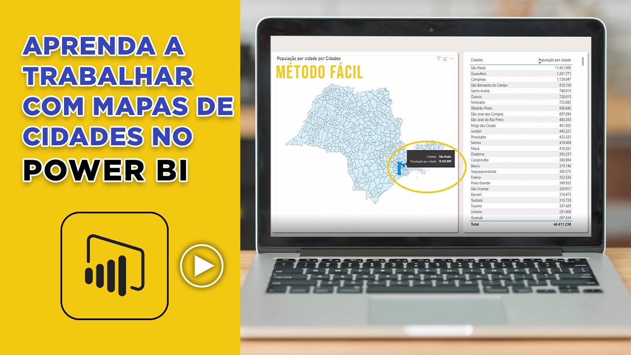 COMO FAZER MAPAS DAS CIDADES NO POWER BI | APRENDA COMO É FÁCIL