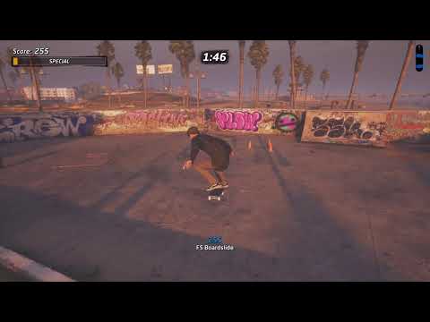 Tailslide Venice Ledge - Venice Beach Level Park Goal - Tony Hawk's Pro Skater 1 + 2 Remake
