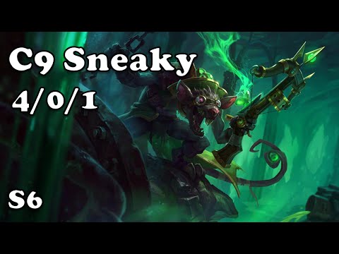 14: C9 Sneaky Twitch ADC VS Jhin S6 League of legends Master Ranked