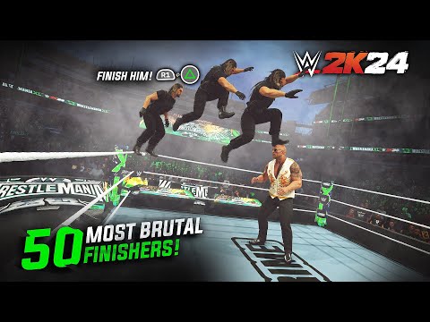 10 Minutes of Most Brutal Finishers in WWE 2K24!