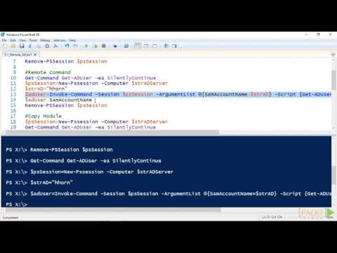Mastering Windows PowerShell 5 Admn Remote Connection to the Active Directory Module | packtpub com