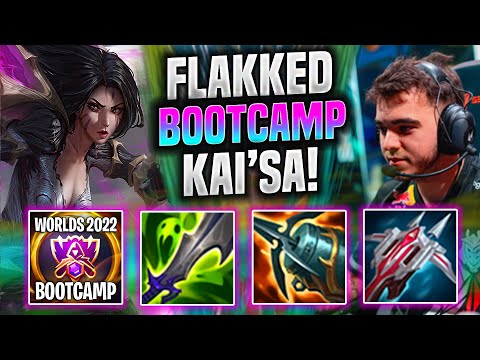 FLAKKED IS A GOD WITH KAI'SA IN NA BOOTCAMP! - G2 Flakked Plays Kai'sa ADC vs Caitlyn! | Season 2022