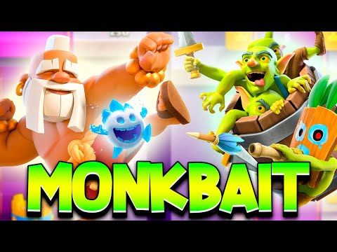 NEW MONK LOGBAIT IS *BROKEN* 🔥 - Clash Royale