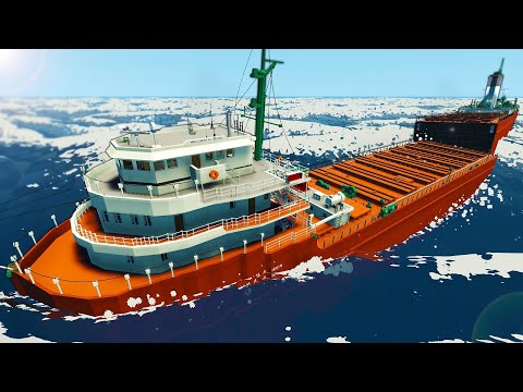 MASSIVE FREIGHTER SNAPS IN HALF! - Stormworks Sinking Ship Survival Gameplay