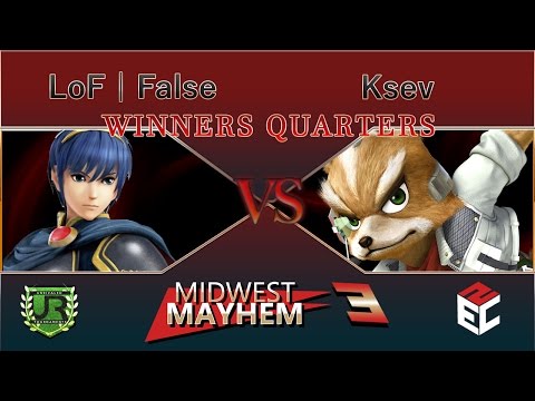 Midwest Mayhem 3  WINNERS QUARTERS - LoF | False (Marth) vs Ksev (Fox)