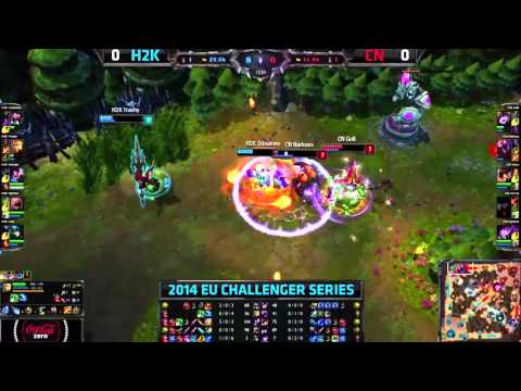 Funny interaction between Jarvan and Skarner ultimates (H2K VS CN, EUCS2 quarterfinals)