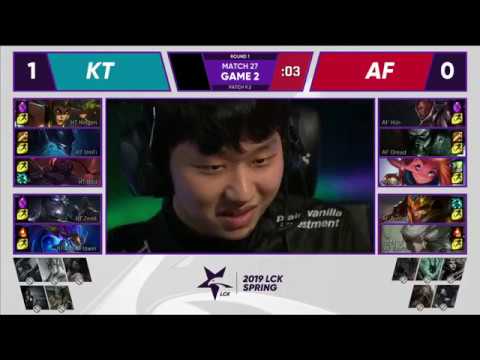 AFS vs KT Afreeca Freecs vs KT Rolster| Week 3 Day 4 | Game 2 Highlights | LCK Spring Split 2019