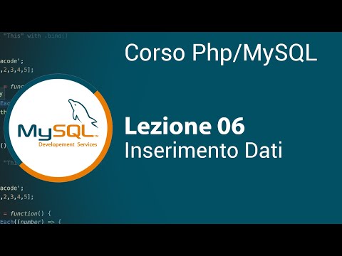 PHP/MYSQL Tutorial Italian 06 - Data Insertion with INSERT