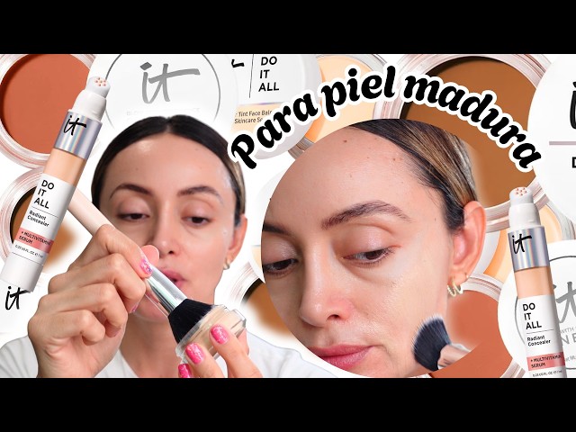 Vídeo relacionado con IT Cosmetics, Do It All Radiant Concealer, Corrige, Ilumina y Rellena la Piel, Larga Duración, Antiojeras, Tez Luminosa, Formulado con Sérum Multivitaminas, 7 ml, Tono: Fair Cool 125