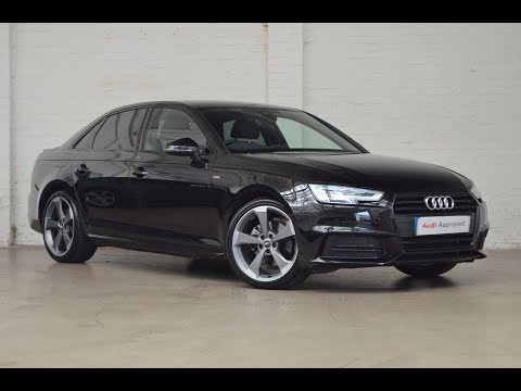 RK67KVA AUDI A4 TFSI S LINE BLACK EDITION BLACK 2017, Slough Audi