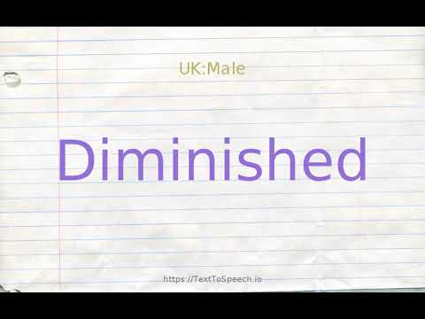 How to pronounce diminished