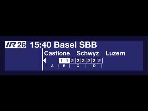 SBB TTS Ansage - annuncio FFS - Reminder InterRegio per Basilea FFS